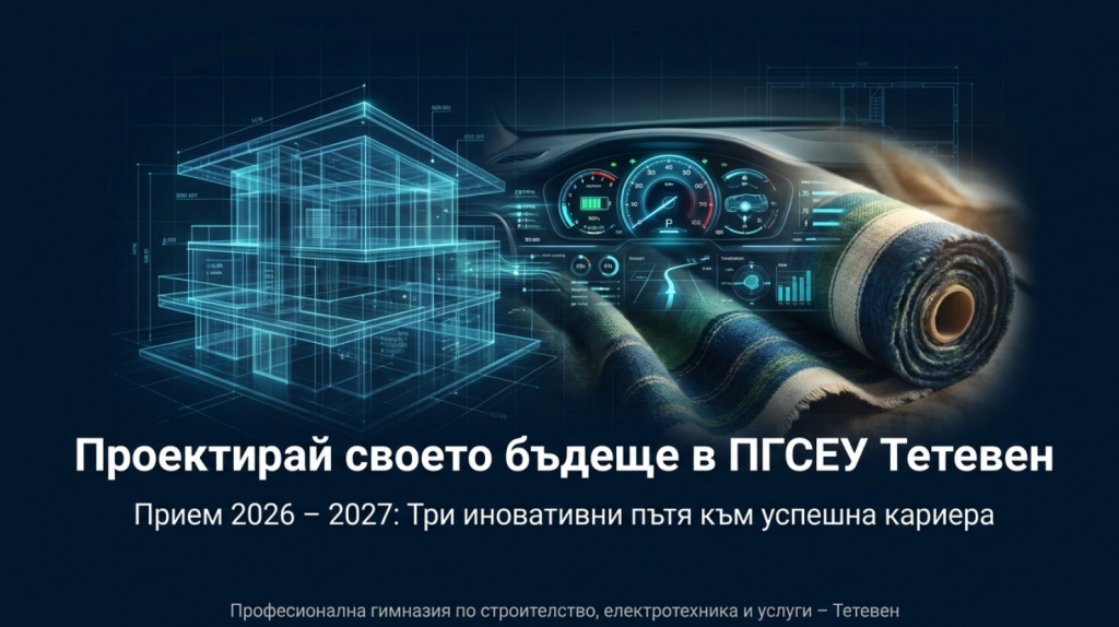 Прием 2026/2027- Твоето бъдеще има професия! - ПГ по СЕУ - Тетевен